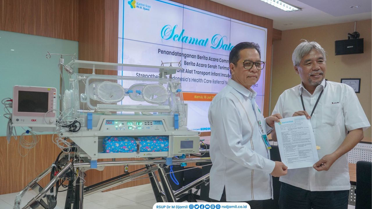 RS M. Djamil Terima Transport Infant Incubator dari SHIREN Project