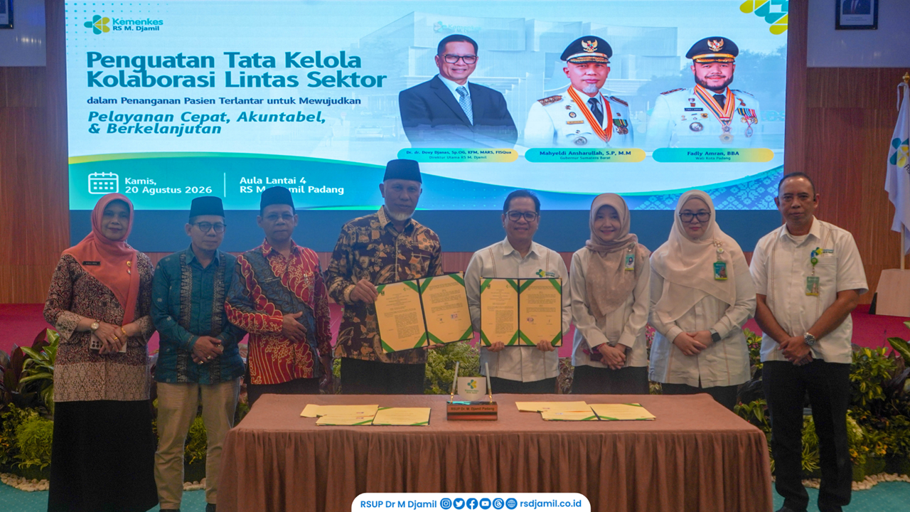 RS M. Djamil Gandeng Pemprov Sumbar, Pemko Padang dan BAZNAS Tangani Pasien Terlantar